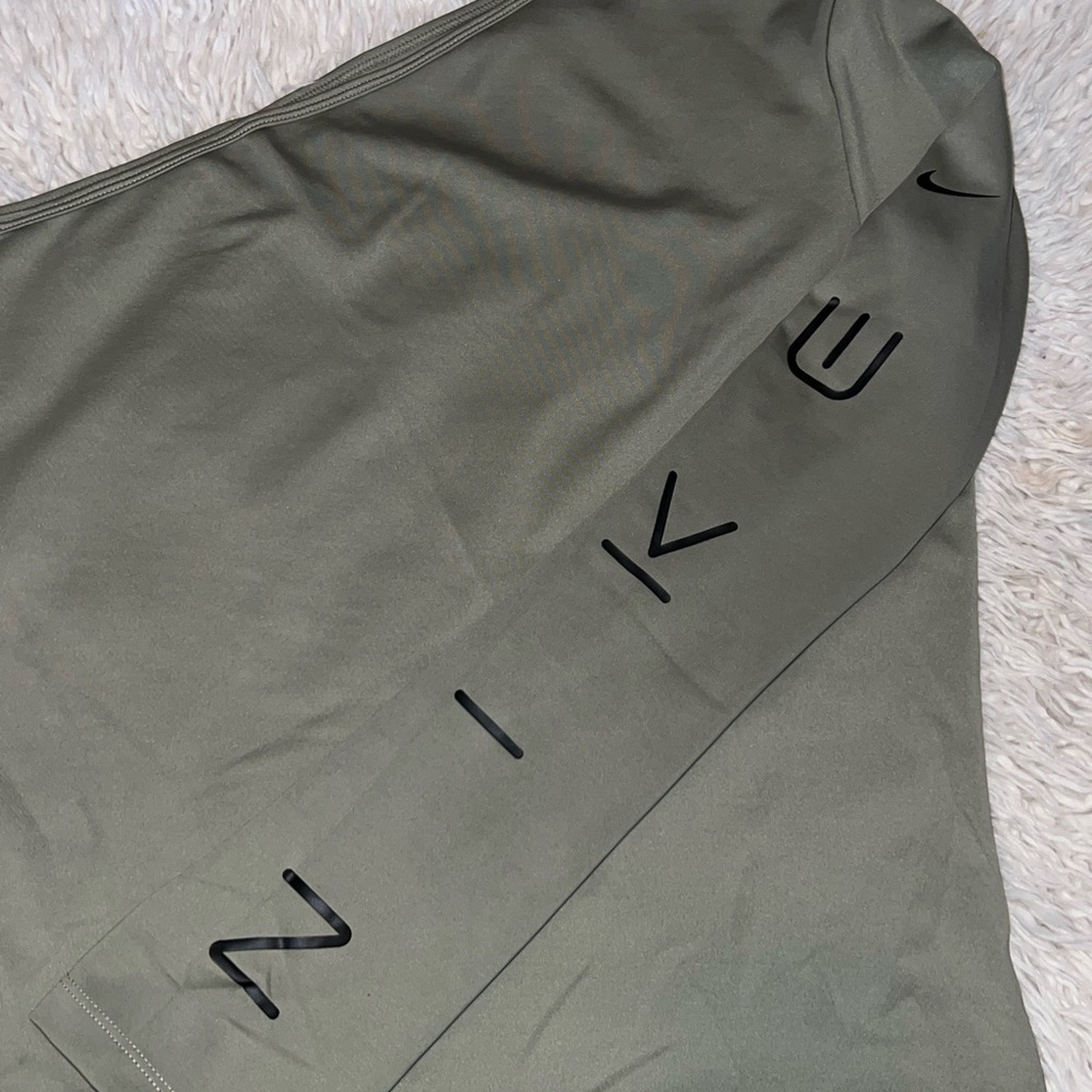 Nike Women’s Sage Green Asymmetrical Long Sleeve Top